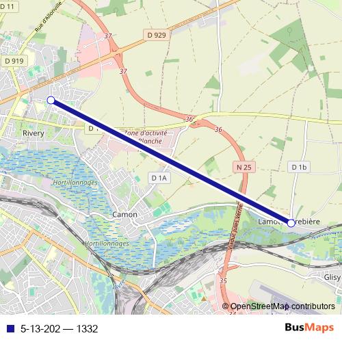 5-13-202 bus Line Map