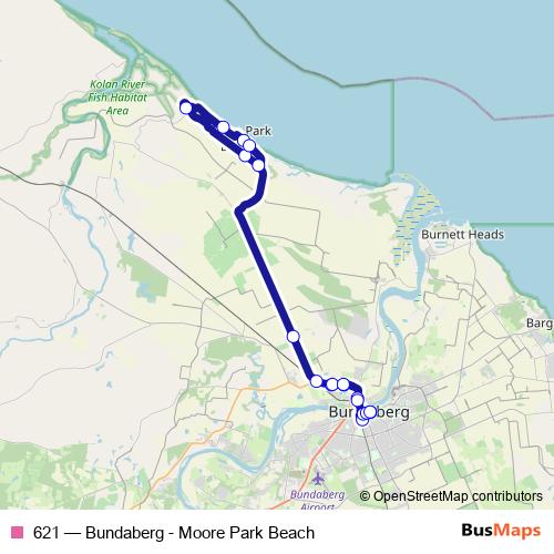 621 bus Line Map