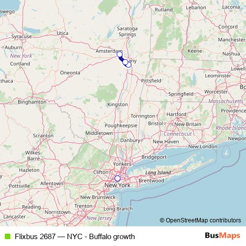 Flixbus 2687 bus Line Map