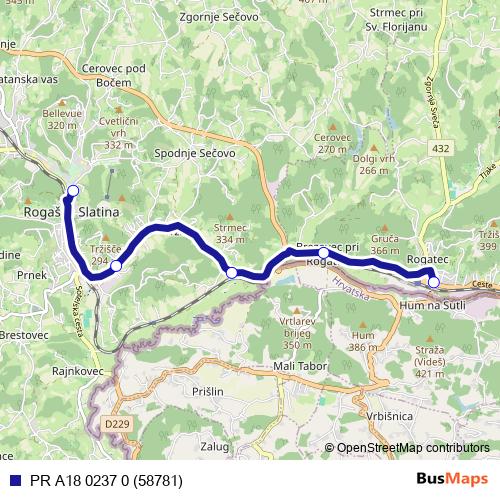 PR A18 0237 0 (58781) bus Line Map