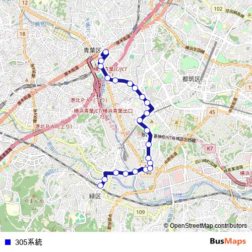 305계통 bus Line Map