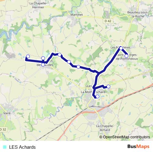 LES Achards bus Line Map