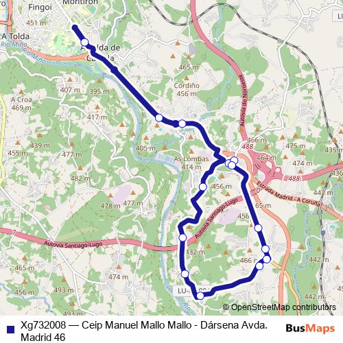 Xg732008 bus Line Map