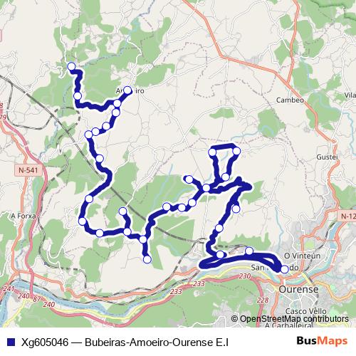 Xg605046 bus Line Map