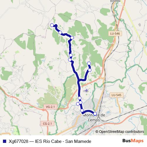 Xg677028 bus Line Map