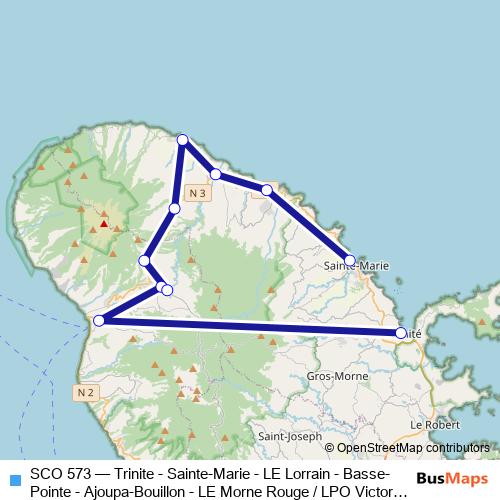 SCO 573 bus Line Map