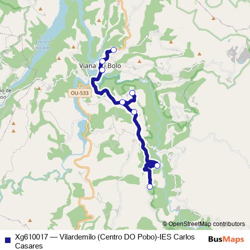 Xg610017 bus Line Map