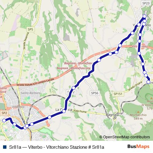 Sr81a bus Line Map