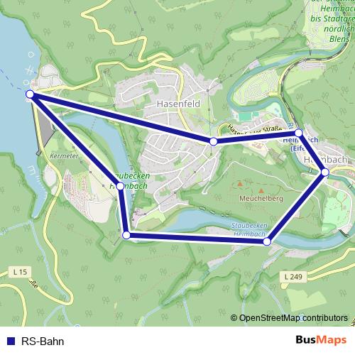 RS-Bahn bus Line Map