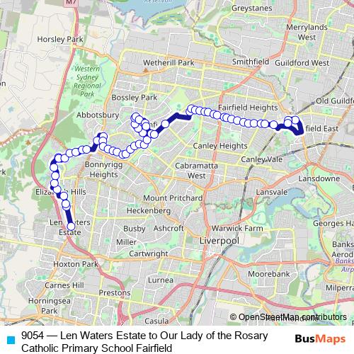 9054 bus Line Map