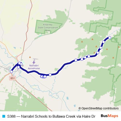 S388 bus Line Map