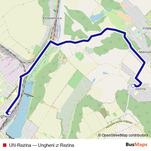 UN-Rezina bus Line Map