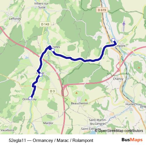 52egla11 bus Line Map
