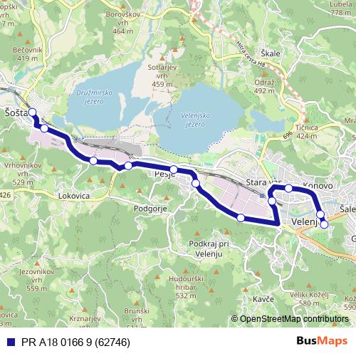 PR A18 0166 9 (62746) bus Line Map