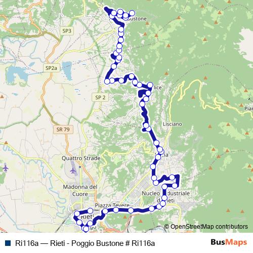 Ri116a bus Line Map