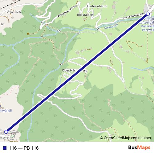 116 cable-car Line Map