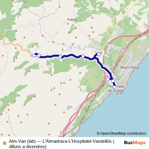 Alm-Van (lab) bus Line Map