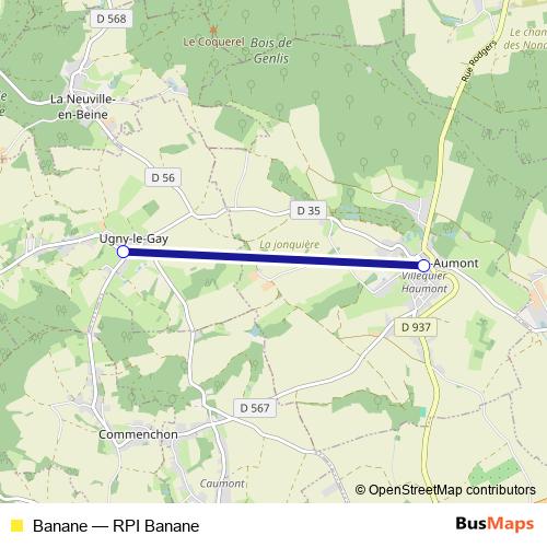 Banane bus Line Map