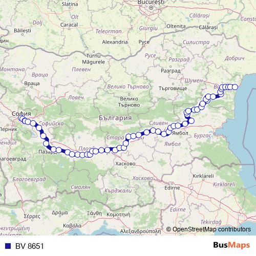 BV 8651 rail Line Map
