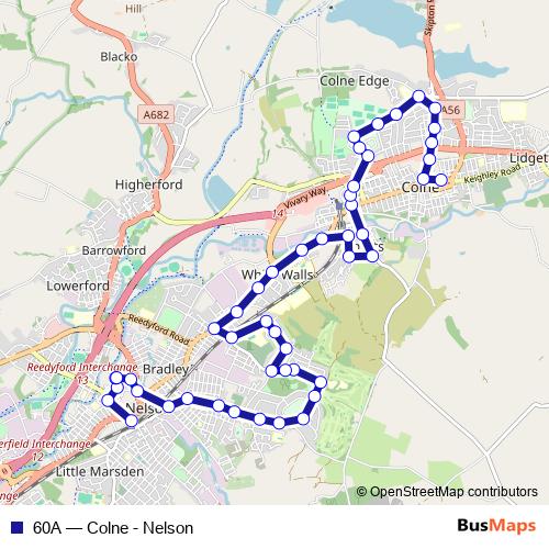 60A bus Line Map