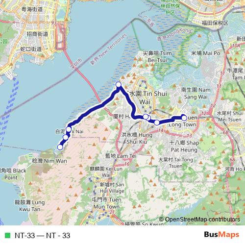 NT-33 bus Line Map