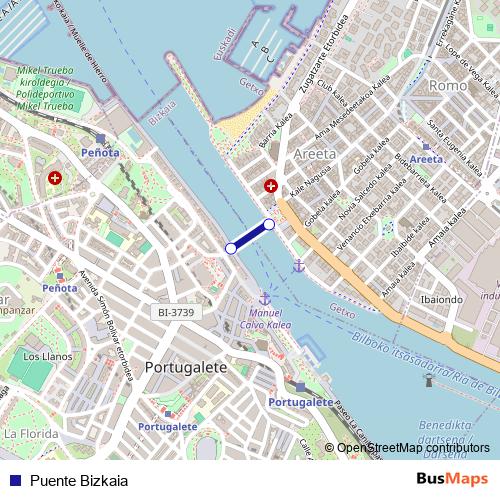 Puente Bizkaia funicular Line Map
