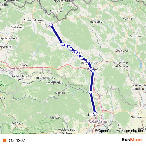 Os 1967 rail Line Map