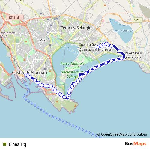 Linea Pq bus Line Map