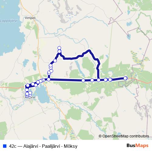 42c bus Line Map