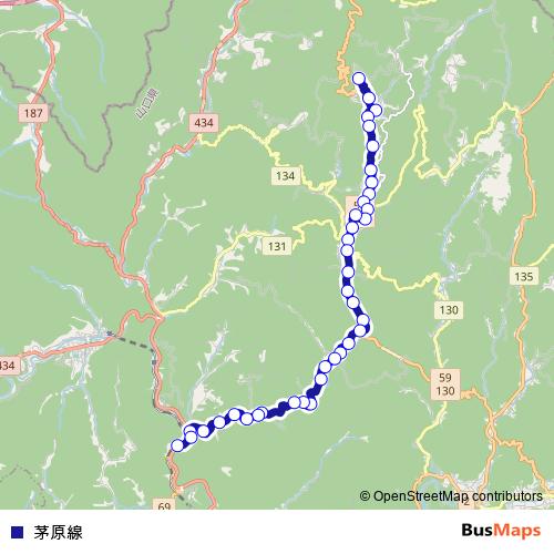 茅原線 bus Line Map