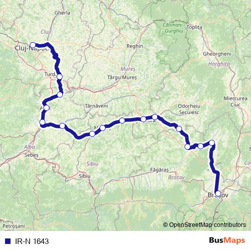 IR-N 1643 rail Line Map
