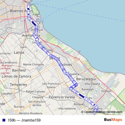 159b bus Line Map