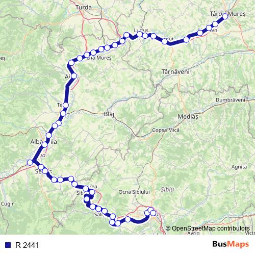 R 2441 rail Line Map