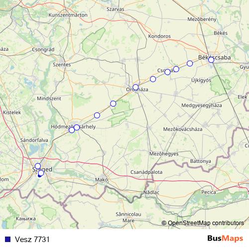 Vesz 7731 rail Line Map