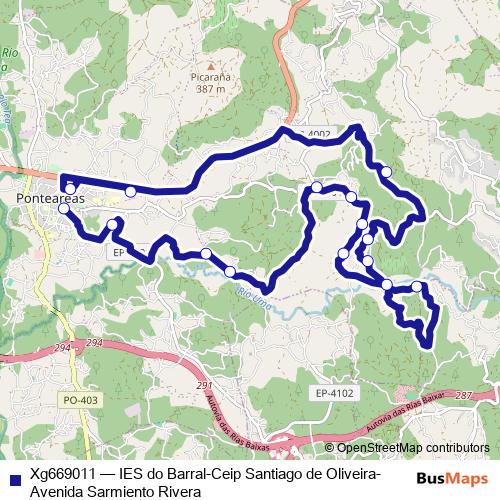 Xg669011 bus Line Map