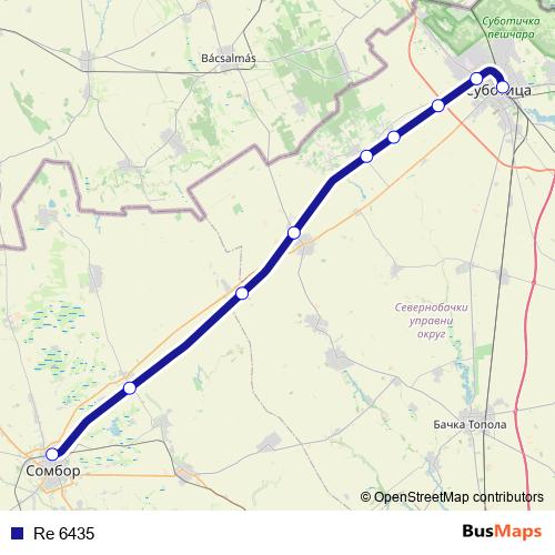 Re 6435 rail Line Map