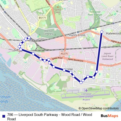 786 bus Line Map