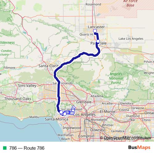786 bus Line Map