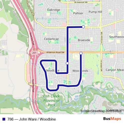 786 bus Line Map