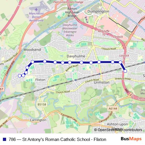 786 bus Line Map