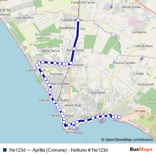 Ne123d bus Line Map