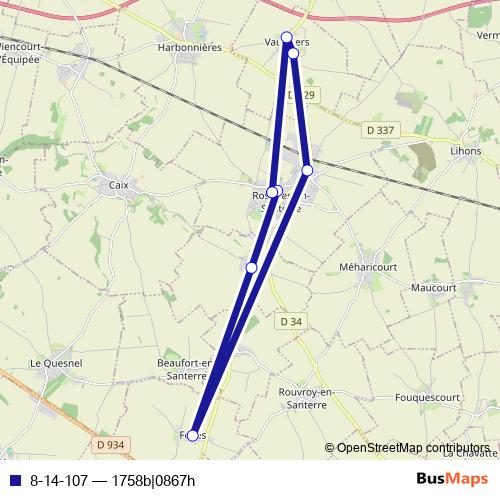 8-14-107 bus Line Map