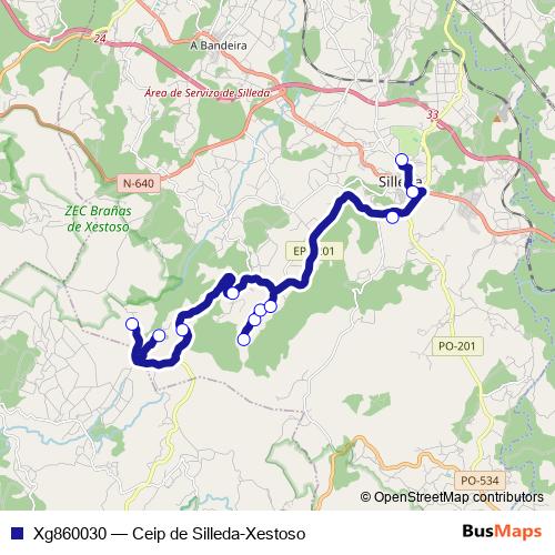 Xg860030 bus Line Map