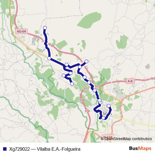Xg729022 bus Line Map
