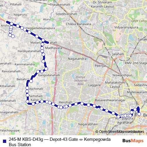 245-M KBS-D43g bus Line Map