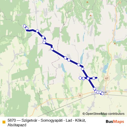 5870 bus Line Map