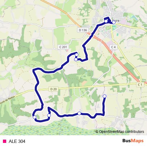 ALE 304 bus Line Map