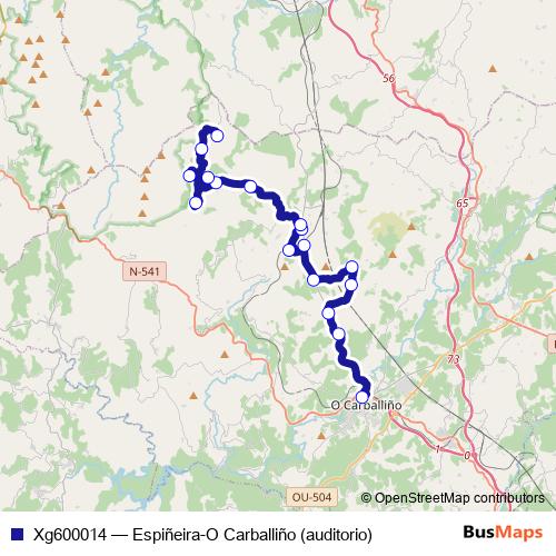 Xg600014 bus Line Map