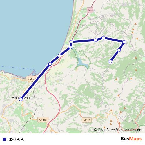 326 A A bus Line Map