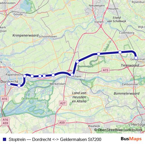 Stoptrein rail Line Map